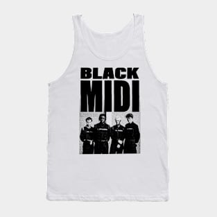 Black Midi Artwork Tank Top